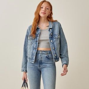 Reformation denim jacket size small